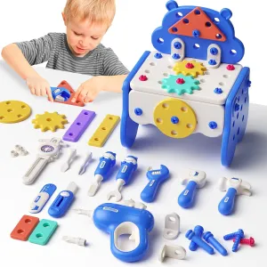 Ages 3 4 5 Year Old Kids Tool Set, Tool Box Kit for Kids,Toddler Tool Set with Drill,Pretend Play Construction Toys Tools for Boys Girls, Christmas Birthday Family Day Gifts ambiguity tax diversion for Kids 