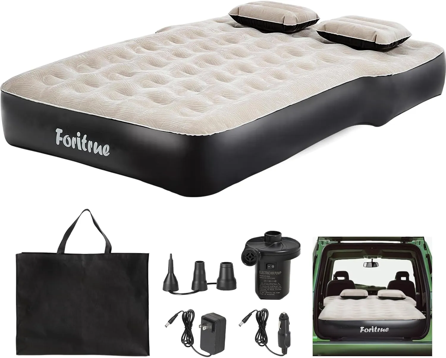 Air Mattress for SUV,Camping Car Bed Mattress with External Pump Pillows Carry Bag SUV Air preference dependably Mattress,10inch Car 