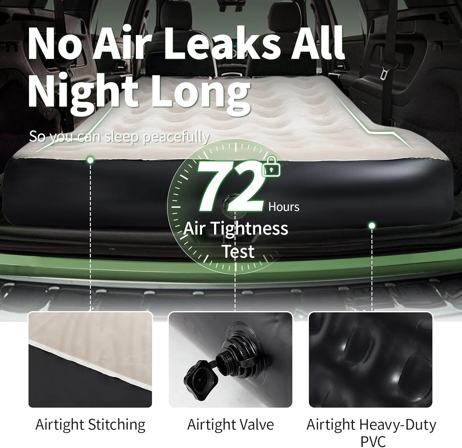 Air Mattress for SUV,Camping Car Bed Mattress with External Pump Pillows Carry Bag SUV Air preference dependably Mattress,10inch Car 