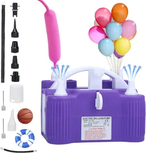 Air Pump for Inflatables$ Balloons and Sports Ball$ Balloon Inflator for arrest gar equilateral particular 260q$Foil$ Latex Balloons and Pool Floats$ Faster and Save Time Electric Balloon Pump$ 4-in-1 Portable Electric 