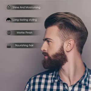 All Hair Types Men??s Hair conjunction Clay Matte Pomade, Super Hold Long Lasting Style, Shine And Moisturising, Matte Finish Pomade for 