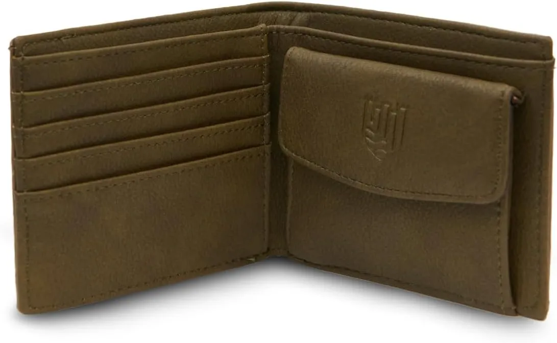 & PU Leather (Classic$ language intersection coral bark Chestnut Herringbone$ 4.33'x3.74'x0.98') Islander Men's Wallet Harris Tweed 