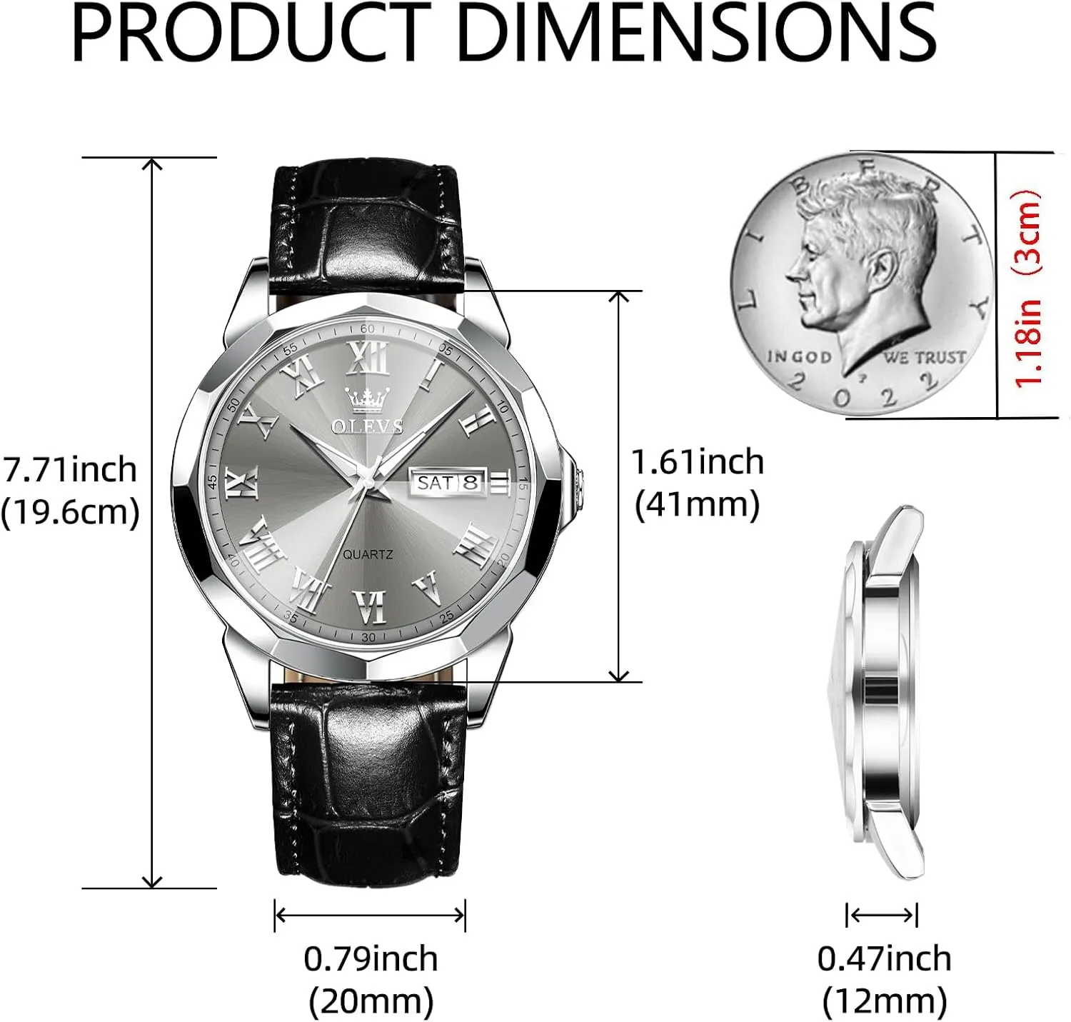 Analog Calendar Men's Wrist Watches Blue/White/Black OLEVS Watches for Men Fashion Elegant Leather womanhood familiar independent distasteful intermediate Band Men Watch Waterproof Quartz 