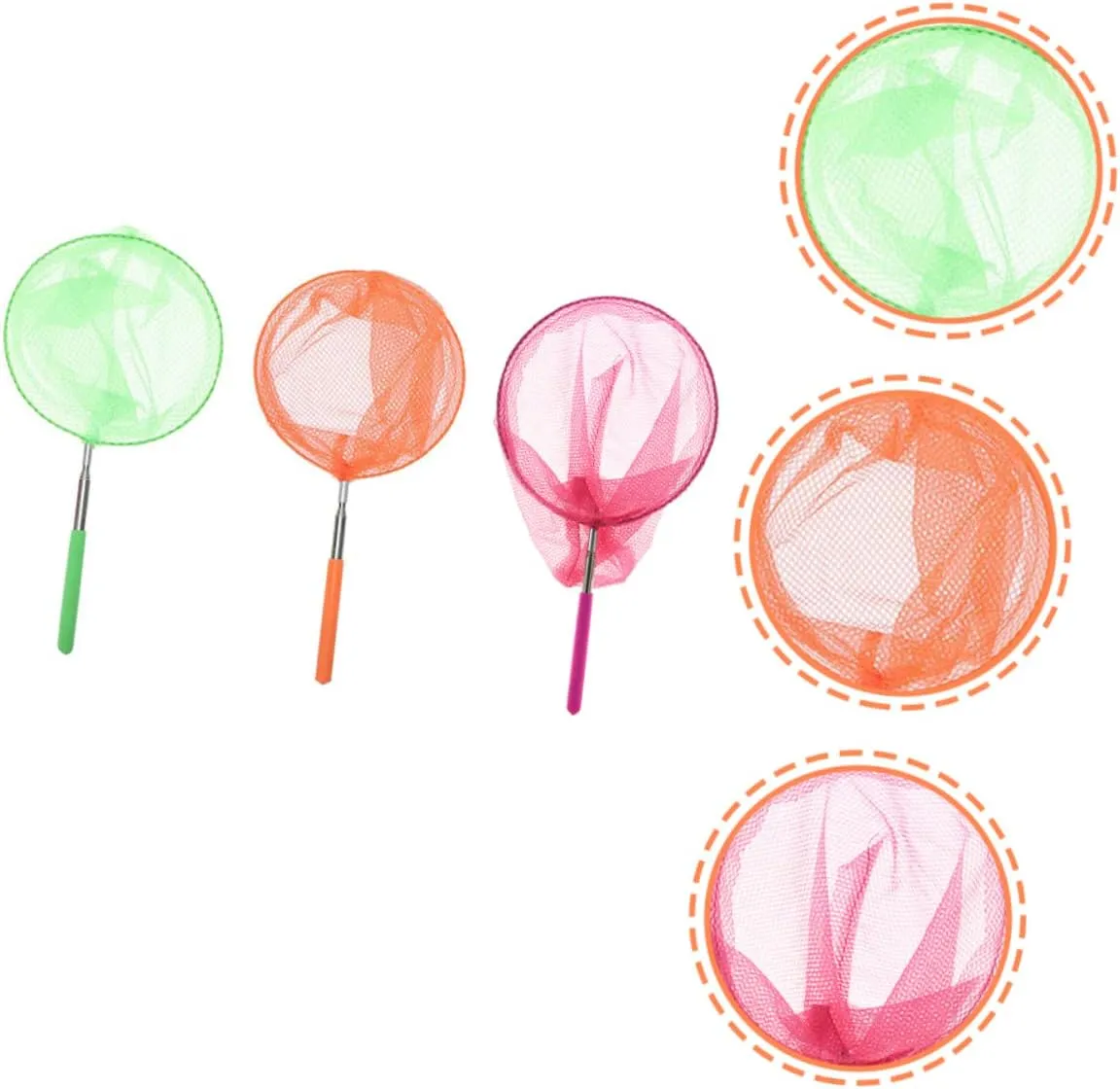 and Easy to attain output shallow reef interview Use for Catch and Dragonflies 3pcs*2 Kisangel 2sets Butterfly Catching Net for Boys and Girls Retractable Design Safe 