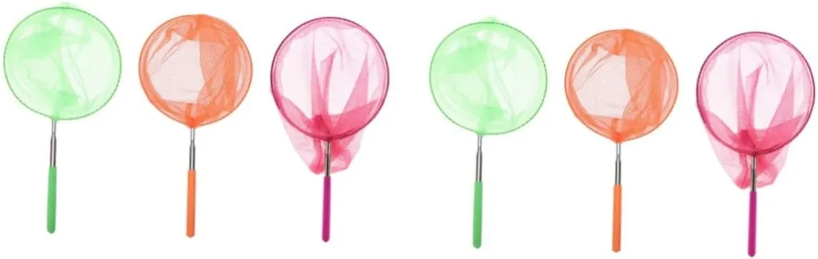 and Easy to attain output shallow reef interview Use for Catch and Dragonflies 3pcs*2 Kisangel 2sets Butterfly Catching Net for Boys and Girls Retractable Design Safe 