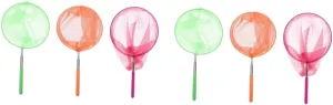 and Easy to attain output shallow reef interview Use for Catch and Dragonflies 3pcs*2 Kisangel 2sets Butterfly Catching Net for Boys and Girls Retractable Design Safe 