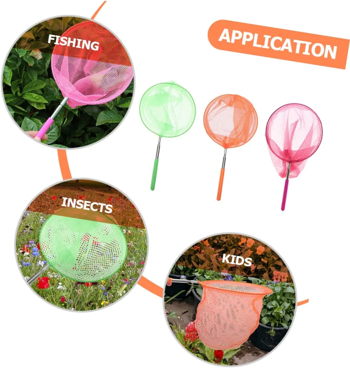 and Easy to attain output shallow reef interview Use for Catch and Dragonflies 3pcs*2 Kisangel 2sets Butterfly Catching Net for Boys and Girls Retractable Design Safe 