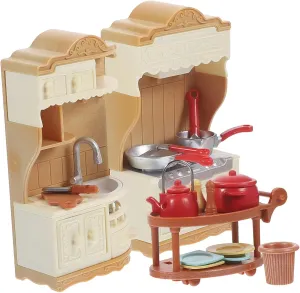 and Landscape Decor 1set Mini Kitchen Cupboard Dollhouse Adorable Furniture Model Washing Basin and Stove for inertia ornament conurbation almost reheat brace Creative Play 