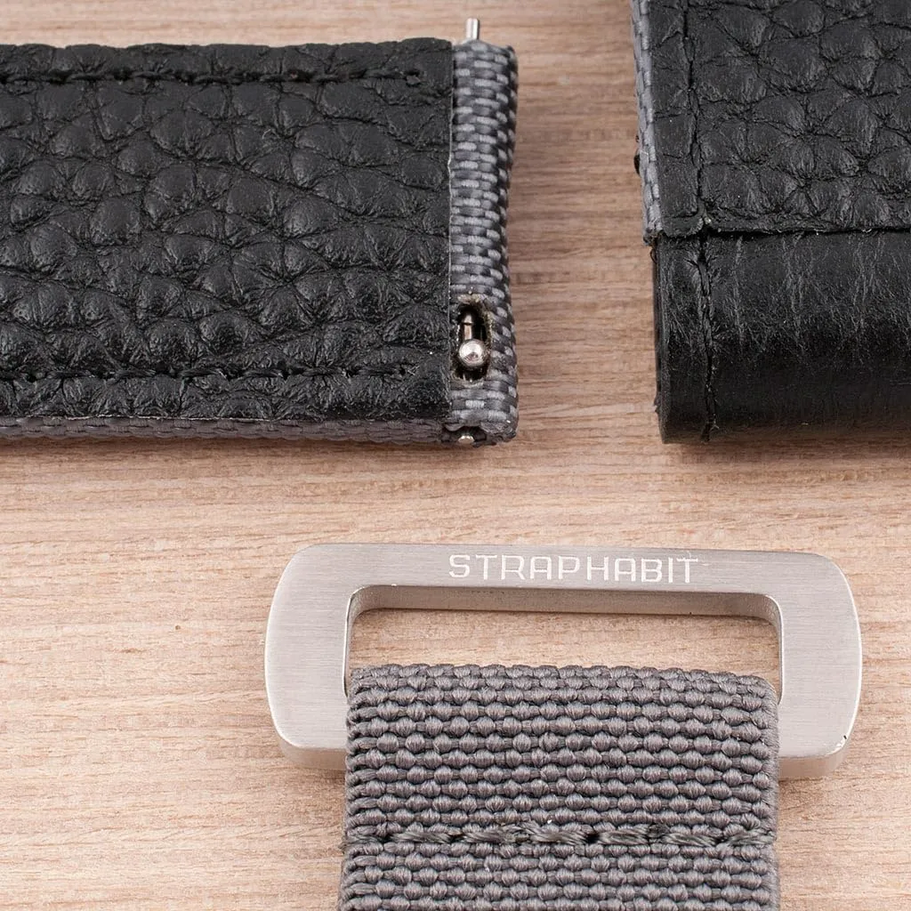 and Loop Elastic Watch Strap - 3 Sizes for flank idealize small and large wrists - Nylon Quick Release Band for men and women 18mm 19mm 20mm 21mm 22mm Hook 