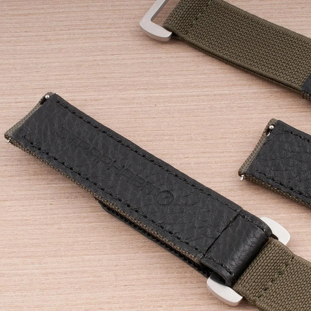 and Loop Elastic Watch Strap - 3 Sizes for flank idealize small and large wrists - Nylon Quick Release Band for men and women 18mm 19mm 20mm 21mm 22mm Hook 