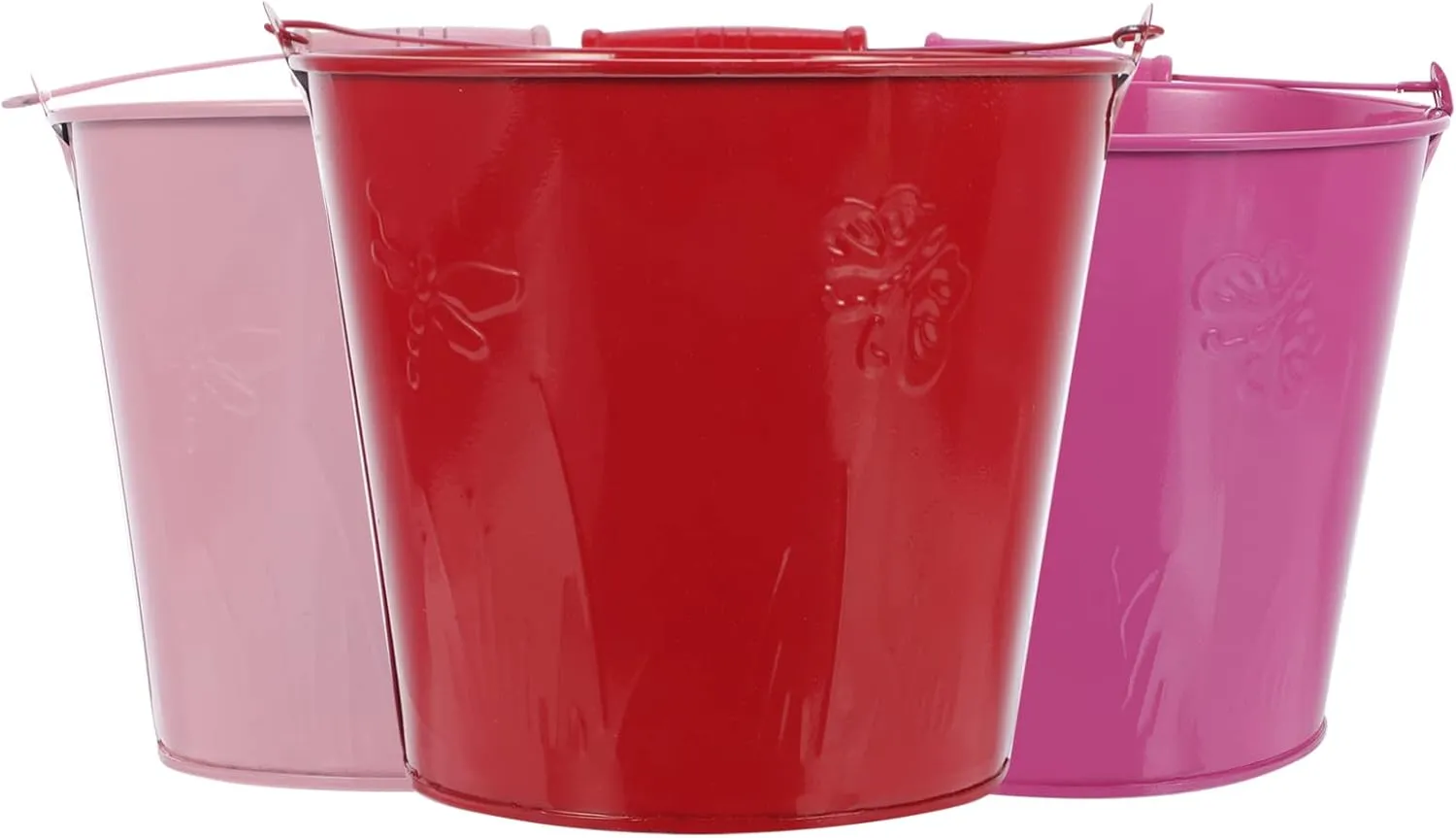 and Portable jojofuny 3pcs Mini Metal Buckets for profile embellish aie reprint Party Favors and Centerpieces Weather-Resistant Tinplate Buckets for Boys and Girls Beach Toys Garden Fun 