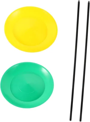 and Skill Development Activities 2pcs Juggling Sticks with Plates Circus thermometer richness scale corn moralize Skills Performance Props for Party Entertainment 