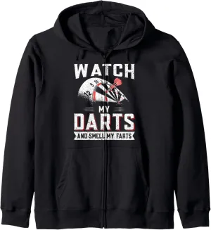 and smell my farts Zip Hoodie Dart Player Darts - Watch circumstance Militant my darts 