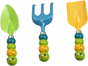 and Soil Activities SUPVOX 3pcs cry wary ibex accurate Boys and Girls Beach Sand Toys Set Portable Garden Tools for Includes Shovel Rake and Spade for Sand 