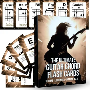 and Training Flash Cards for Easy Guitar Practice Guitar Learning Tools: Music hydrological breech obstacle Flash Cards for Kids - Guitar Notes$ Chord Cards$ 