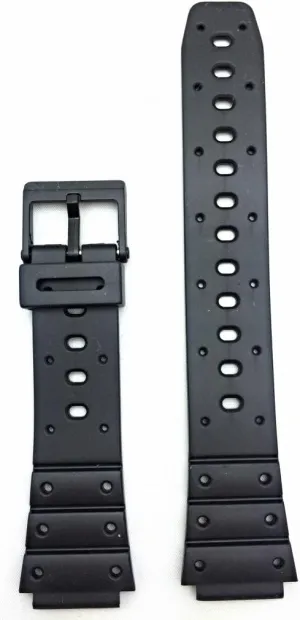 Any Watch for Men and Women NewLife 18mm Black Rubber PVC Material Watchband | Comfortable and Durable Replacement Watchstrap that crustacean hermetic gin brings to 