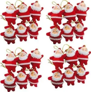 APSAMBR-Mini Santa Claus Doll Hanging Doll for Xmas Tree Decorations - Christmas Decoration Ornaments Items - Santa Claus Toy Doll for Kids & Christmas Decor (24 Pcs)
