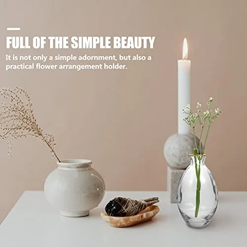 Artibetter 3Pcs Clear Glass Flower Vase Small Mini Table Floral Vase Tiny Flower Arrangement Container Flower Pot Bottle Flower Plant Holder for Doll House Home Decor Centerpieces
