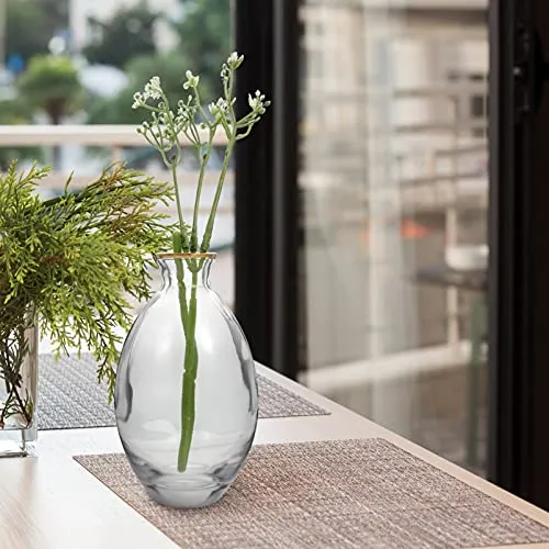 Artibetter 3Pcs Clear Glass Flower Vase Small Mini Table Floral Vase Tiny Flower Arrangement Container Flower Pot Bottle Flower Plant Holder for Doll House Home Decor Centerpieces