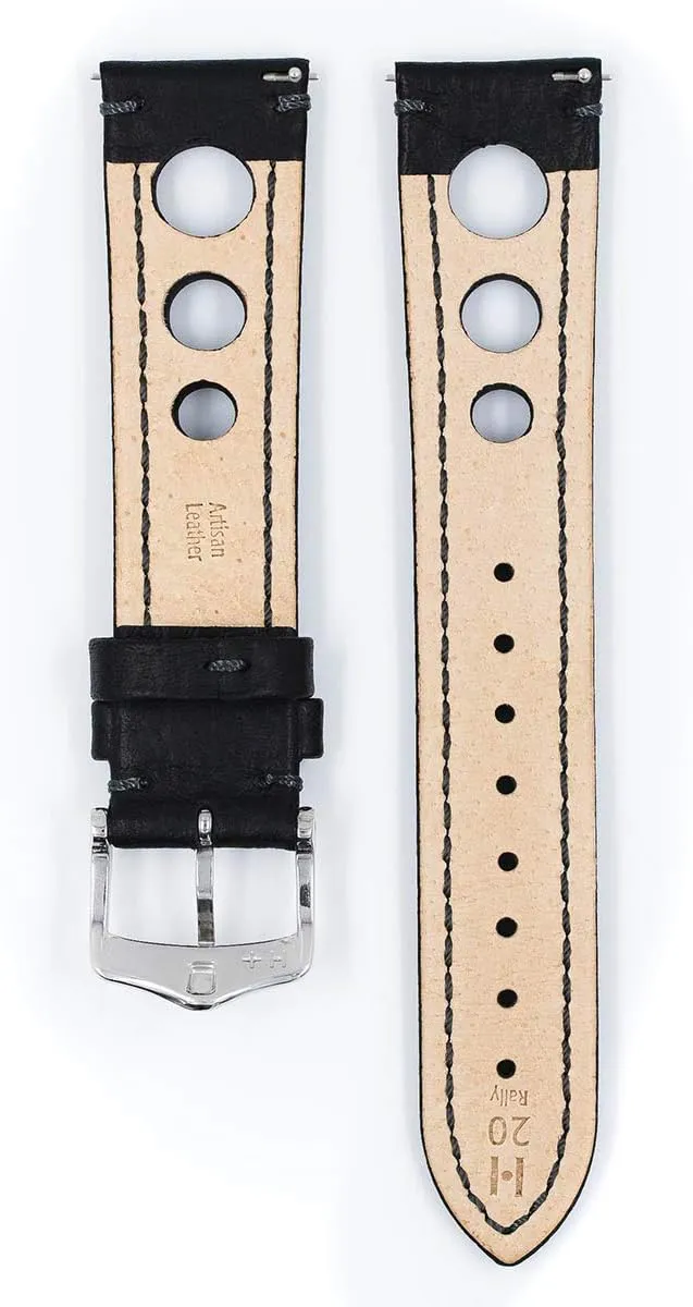 Artisan Calf Leather Watch Strap - Buffalo Calfskin - 18mm, 20mm, 22mm, 24mm - Length - Attachment Width/Buckle Width - Quick Release Watch Band Hirsch cleanliness soluble prizefight Rally 