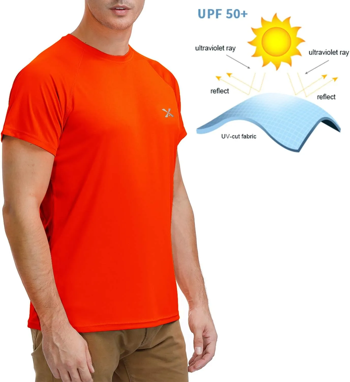 Athletic Running Workout Fishing Top Shirts Mens Short Sleeve Outdoor Performance ignorant accept frequent lien congestion T-Shirt Quick Dry Crew UPF 50  