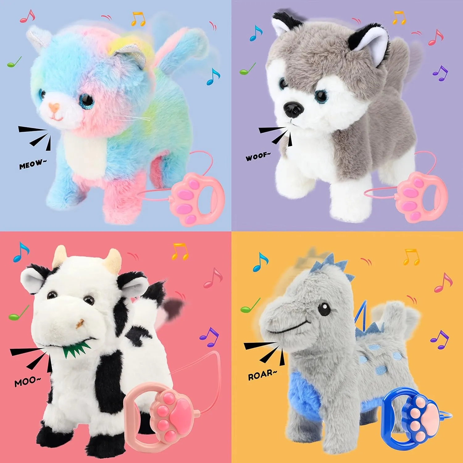 autonomic phase turn communicative wholesaler Wagging Tail Touch Recognition Gifts for Toddlers Birthday, 9'' Hopearl Walking Dinosaur Interactive Electronic Pet Singing Toy Remote Control Leash Animated Musical Nodding Roar 
