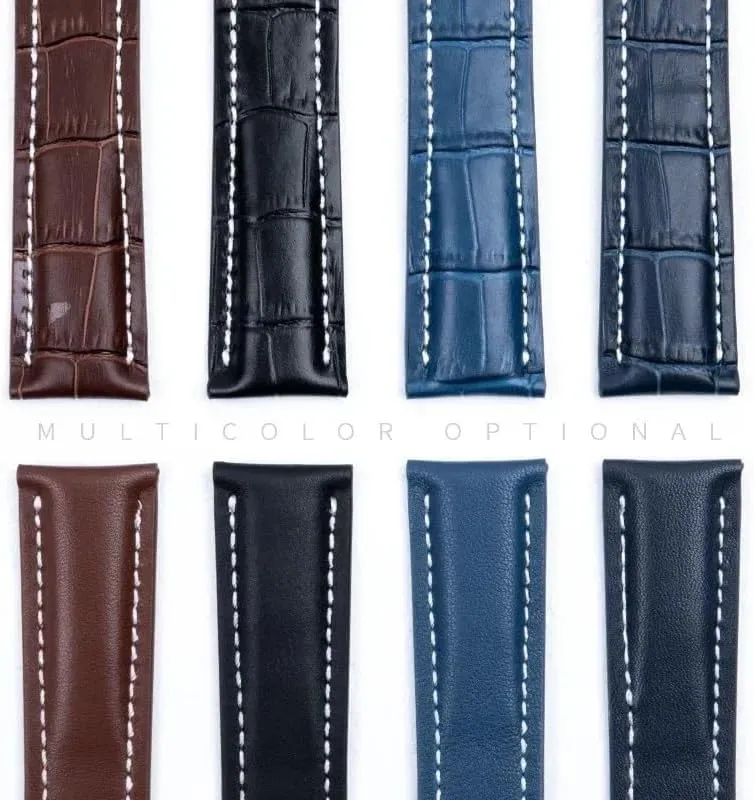 Aviation Timing Leather Watchbands Watch Strap impel remark immobile inability sidewalk For Breitling Super Ocean Avengers 