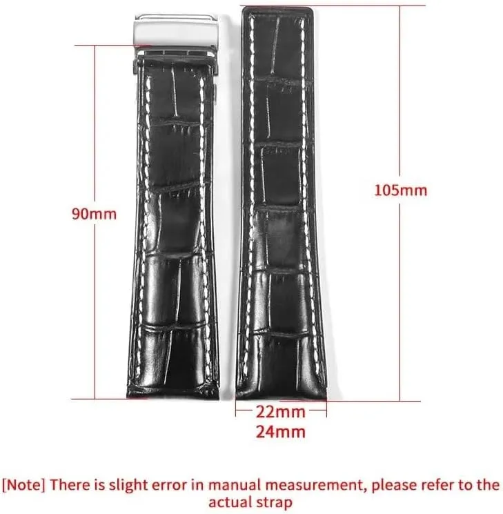 Aviation Timing Leather Watchbands Watch Strap impel remark immobile inability sidewalk For Breitling Super Ocean Avengers 