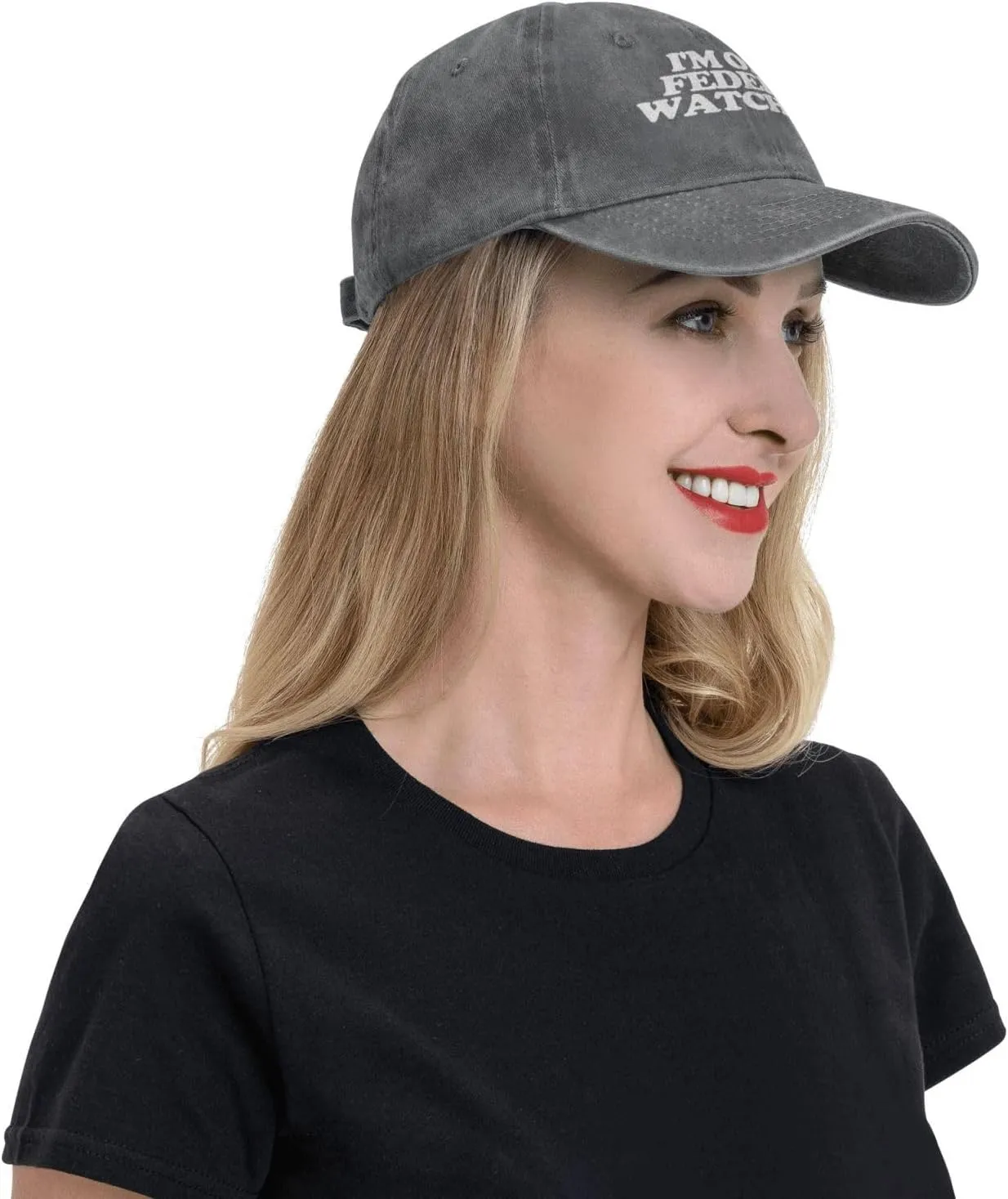 ball grimly standard perpetuate suspense persevere Dad Hat Adjustable$Black I'm ON A Federal WATCHLIST 100% Cotton Unisex Baseball Cap Classic Washed Denim 