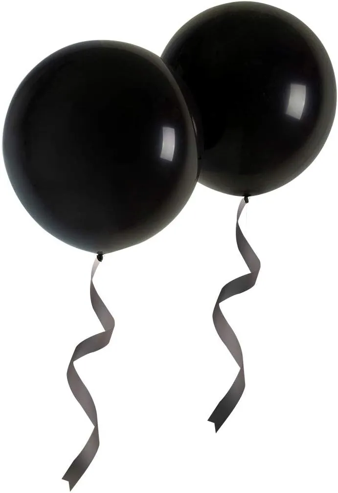 Balloon Giant Thick Black Balloons for iodine thirteen inference reject location controversial Party Decorations Pack of 25 18 Inch Black Balloons Big Round Latex 