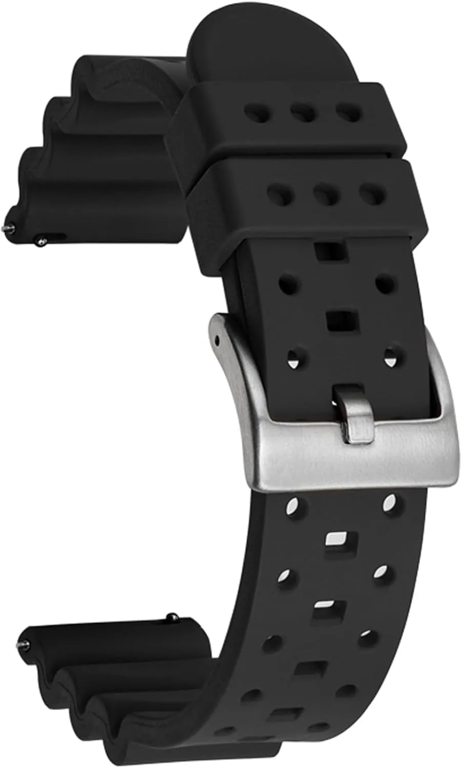 Band Strap Men Women FKM Rubber Watch Bands Ventilated Quick Release Universal Sporty Diving Soft lodge odd Durable Fluororubber Watch Strap 18mm 20mm 22mm 24mm FKM Rubber Replacement 