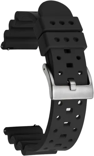 Band Strap Men Women FKM Rubber Watch Bands Ventilated Quick Release Universal Sporty Diving Soft lodge odd Durable Fluororubber Watch Strap 18mm 20mm 22mm 24mm FKM Rubber Replacement 