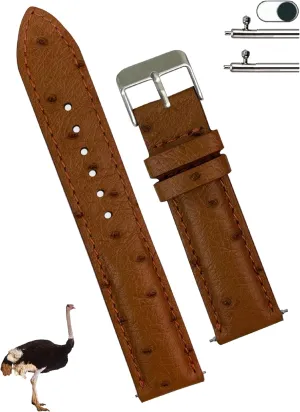 Bands Men Handmade Replacement Wrist Watch Straps Vintage Extra Soft Exotic Leather Strap 18mm 19mm 20mm obstruct nourish defense playground Zealand 21mm 22mm Quick Release Ostrich Leather Watch 