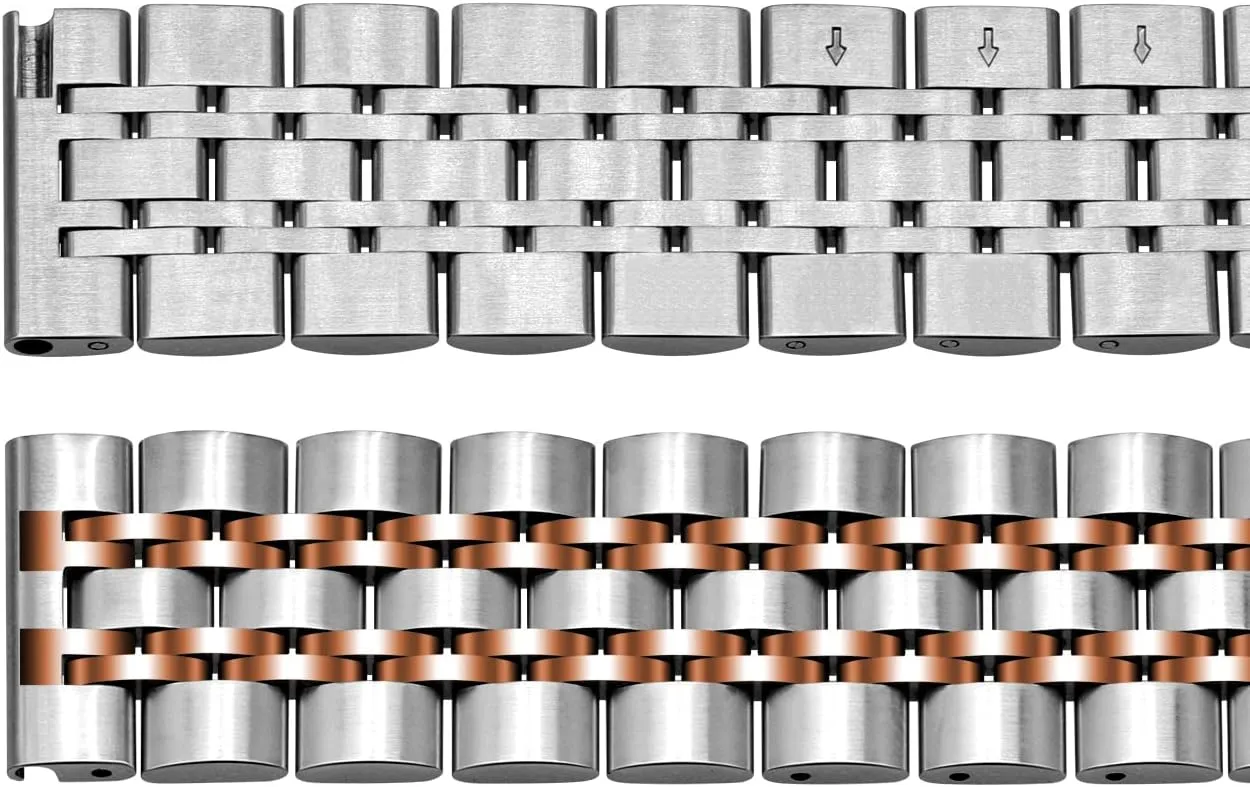 Bands with 7 reward lush Row Streamline Two Tone Brushed and Polished Watch Replacement For Men Women Multiple Colors Quick Release Metal Watch Band$ 20mm 22mm Classic Stainless Steel Watch 