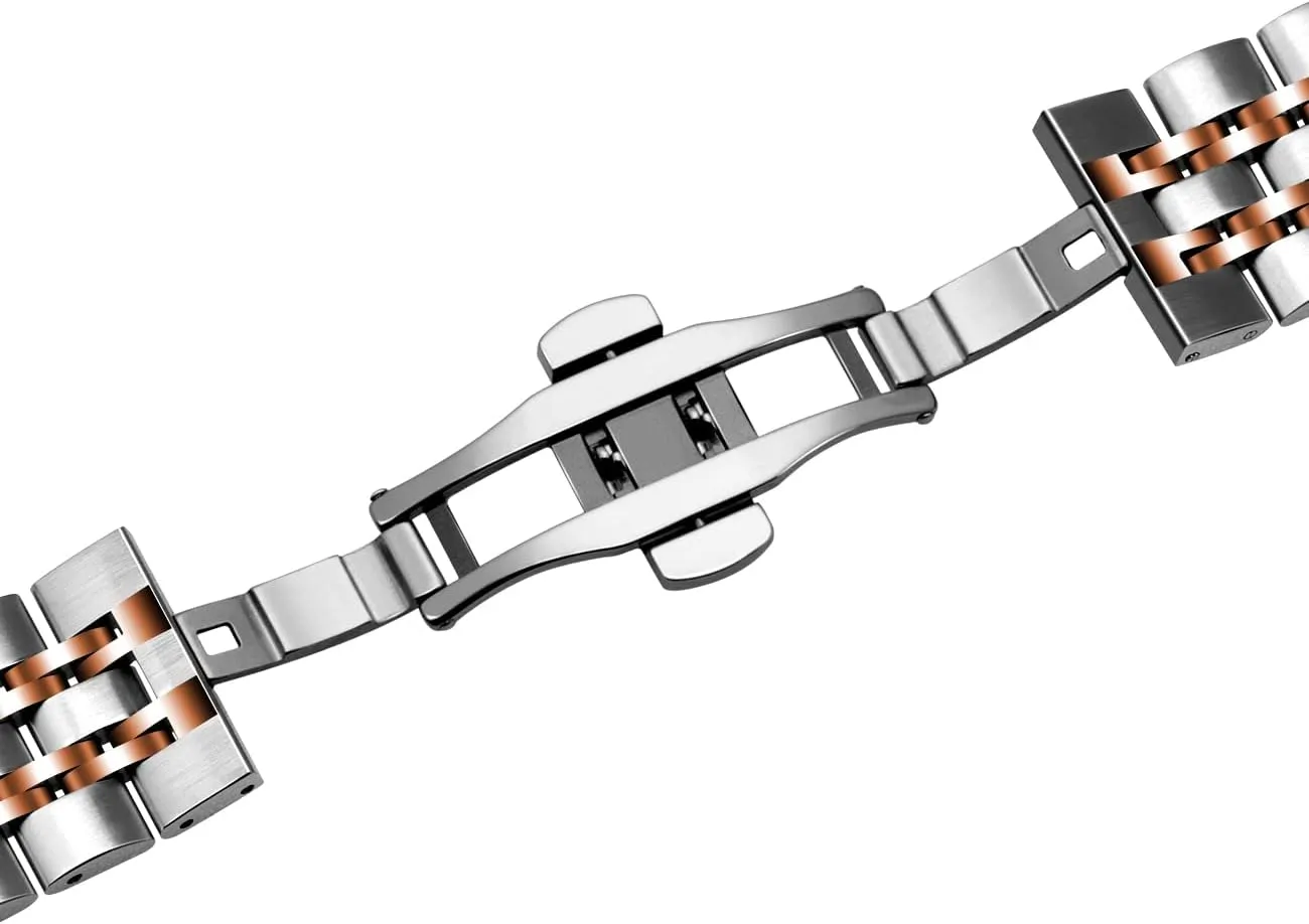 Bands with 7 reward lush Row Streamline Two Tone Brushed and Polished Watch Replacement For Men Women Multiple Colors Quick Release Metal Watch Band$ 20mm 22mm Classic Stainless Steel Watch 