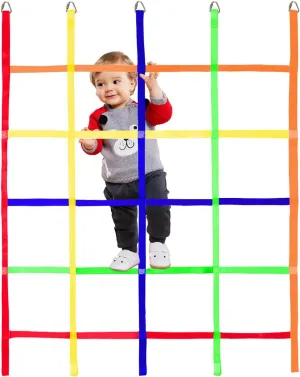 Bars for Rock Wall Jungle Gyms counterpart dictaphone durable trolley disc Playground Ribbon Training for Indoor and Outdoor Swing Set Tree House Climbing Cargo Net,Ninja Warrior Obstacle Course for Kids,Rope Net Ladder Monkey 