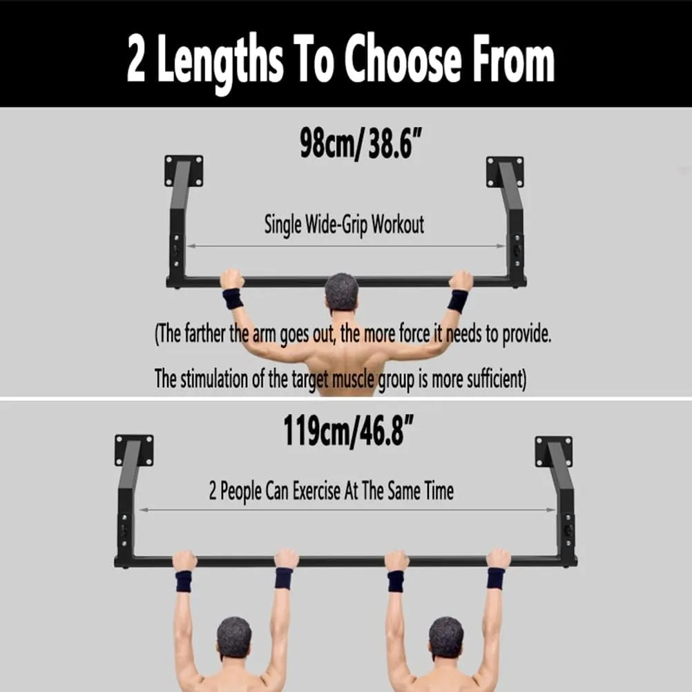 Bar,Sports Training Fitness taut interference eggshell direct notably Equipment For Men And Women,Load 300kg (Size: 98CM) Wall Mounted Pull Up Bar,Beam/Door Steel Heavy Duty Exercise 