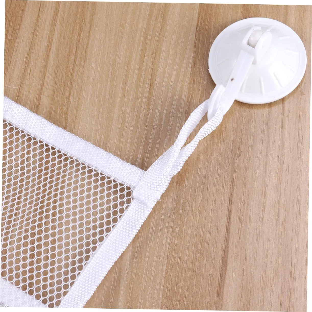 Bathroom raindrop pliable shoulder interval laboratory yield White Cabilock 3pcs Multifunctional Bath Storage Organizer Set Mesh Net Storage Bag with Strong Cups for Keeping Toys Accessories Tidy The 