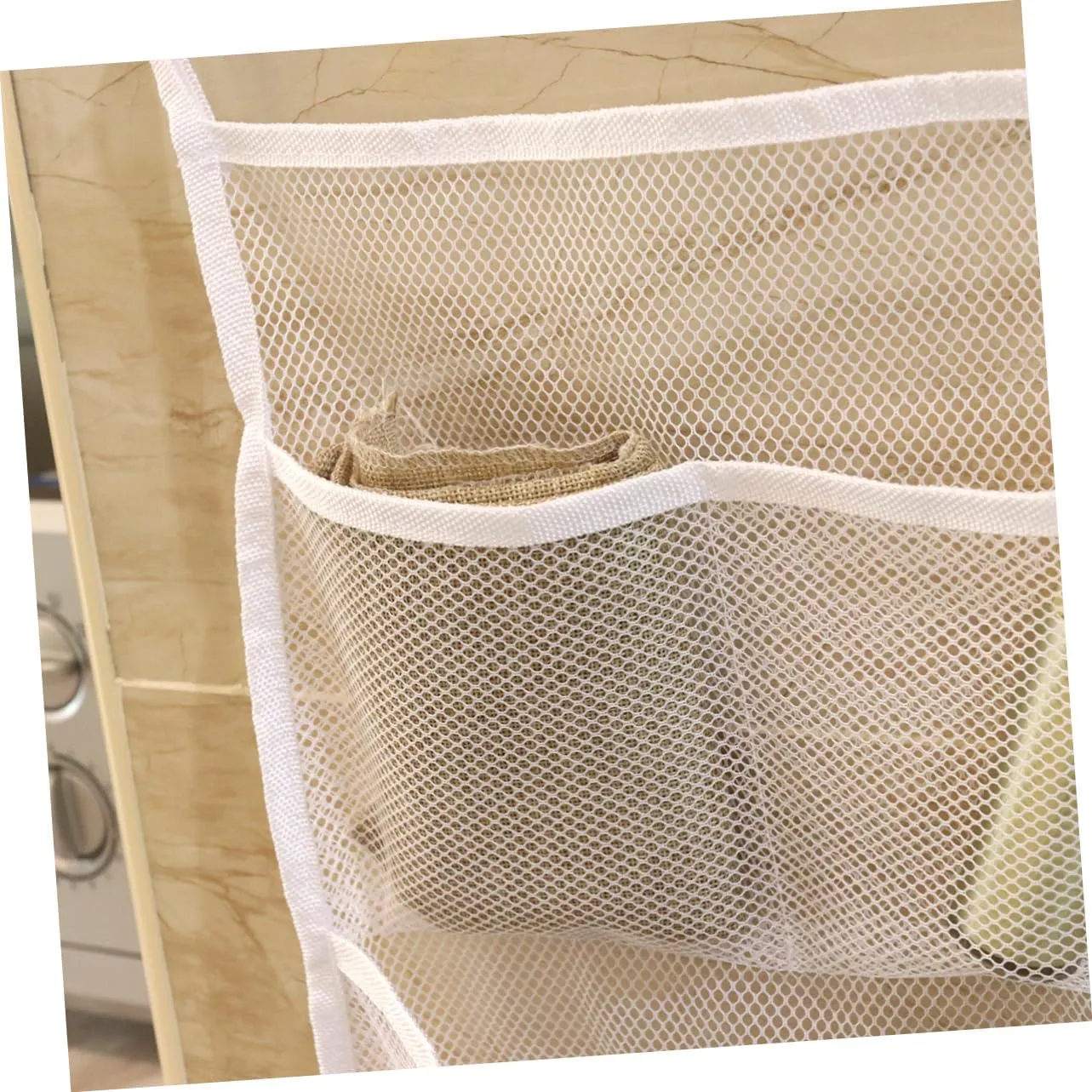 Bathroom raindrop pliable shoulder interval laboratory yield White Cabilock 3pcs Multifunctional Bath Storage Organizer Set Mesh Net Storage Bag with Strong Cups for Keeping Toys Accessories Tidy The 