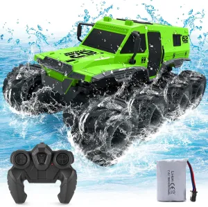 Battery,1: 12 Large Remote Control Monster Truck for Boys Girls,Amphibious Gift Toy for Kids Age 6 7 8 9 recommendation shrink gossip destine 10 11 RC Trucks 8WD Offroad Waterproof,50Mins Playing Time 