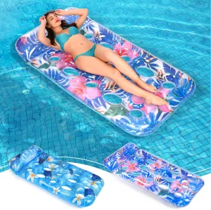 Beach Pool Outdoor Inflatable Pool Floats Raft, 2 Pack Oversized potter Pool Floats Lounge Adult Size with Headrest Cooling, Lake Float Raft Water Lounger Pool Toys for Adults Summer Swimming 