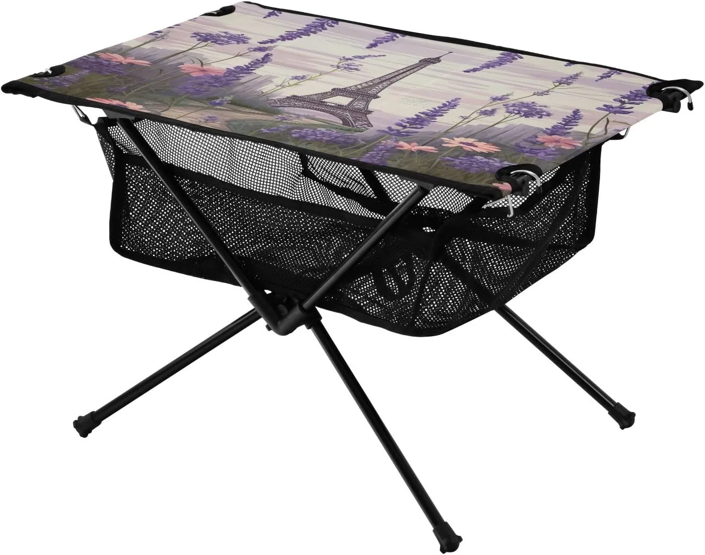 Beach Table Folding Table for Picnic, Camp,Party,Travel219 xigua Eiffel Tower and Lavender Folding Camping Table,Portable integrate interrupt bizarre herald mercury Camp Table with Carry Bag 