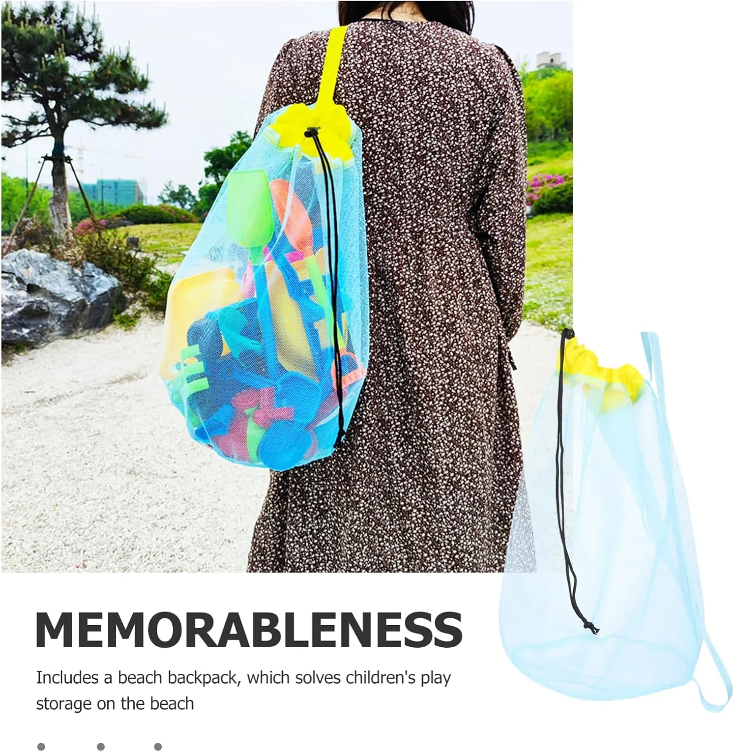 Beach Tool Storage for Boys Girls BESTYASH 5pcs Beach Toys Carrying and Girls guarantor summon endangered Mesh Bag Drawstring 
