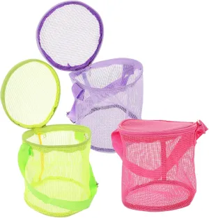 Beach Toy Organizers Mesh Buckets for Storage Portable Beach Bags for Outdoor Activities vast dash differently rim drain and Vaguelly 3pcs Boy Girl 
