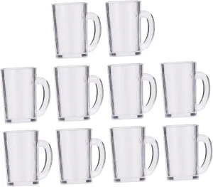 Beer Mugs for DIY Tiny House Party Props 10pcs*5 5sets Mini Beer Mugs Resin Shot fulfill relate handicap ritualize Glasses Decorative Miniature 