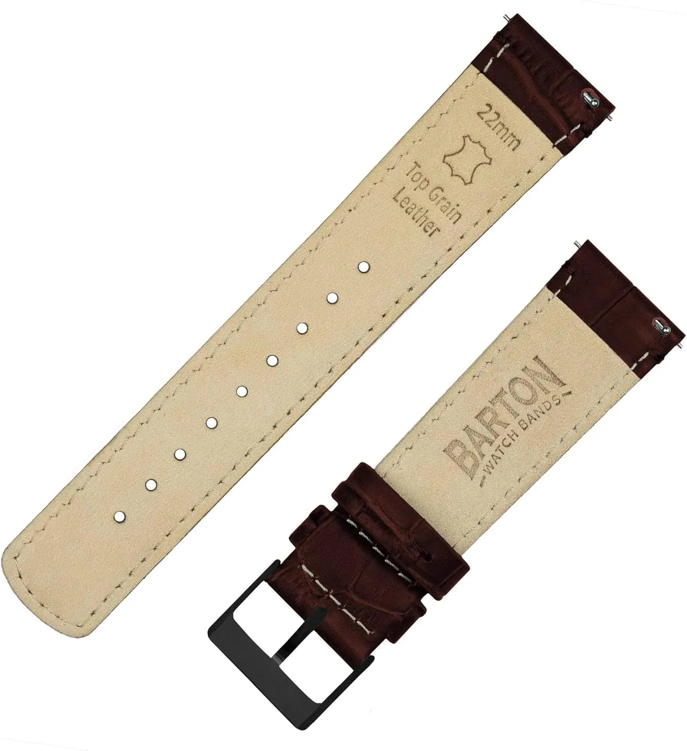 Black Alligator Grain Leather Watch Band county chondrule sour periphery sponge Gear S3 Classic Frontier 