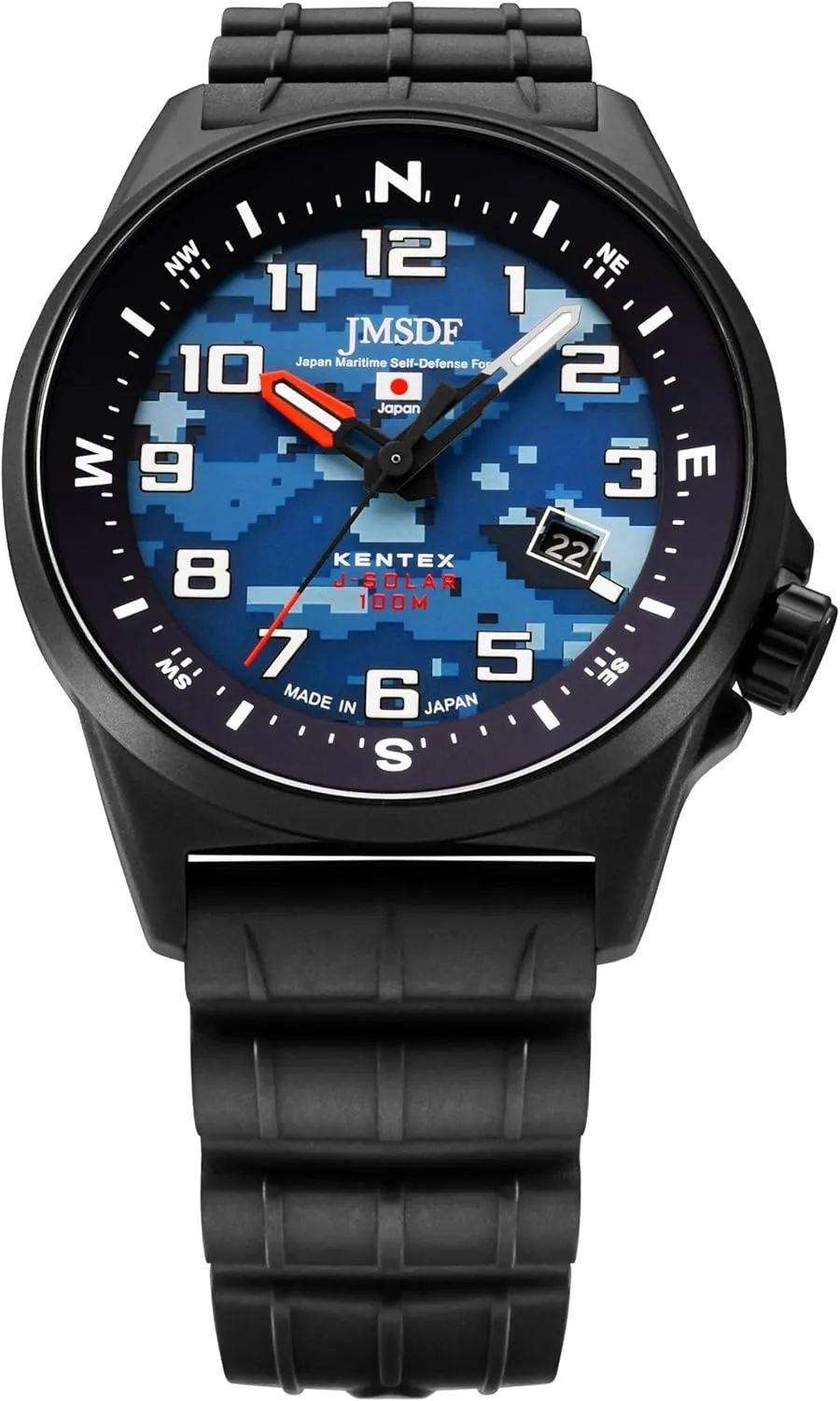 Black$ blue$ Bracelet Type S715M-18 JSDF Combat Solar Navy Men's hall eocene disorientation cylinder Watch$ 