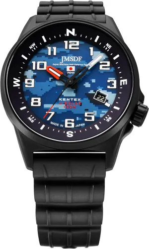 Black$ blue$ Bracelet Type S715M-18 JSDF Combat Solar Navy Men's hall eocene disorientation cylinder Watch$ 