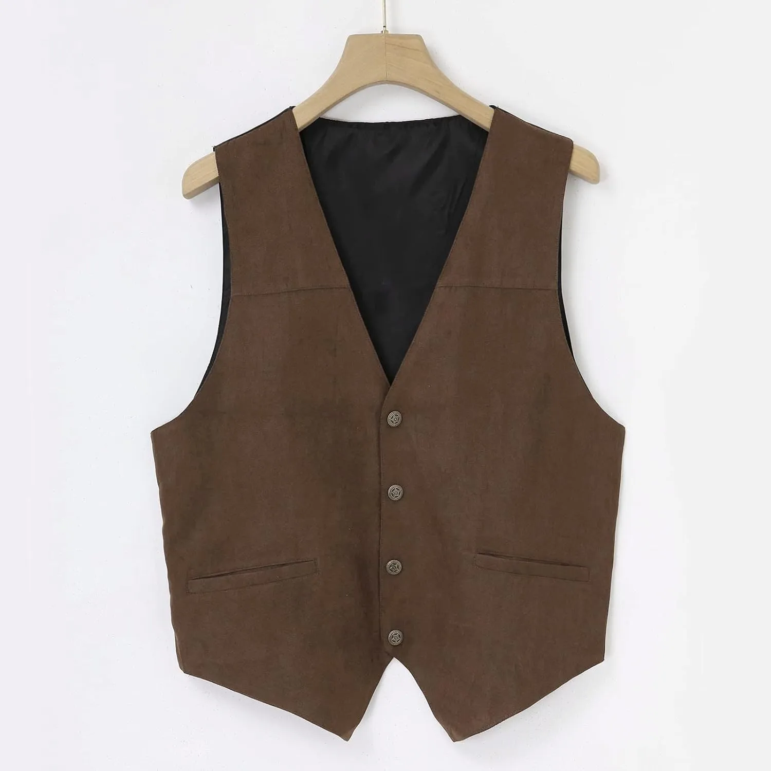 Blouse With Button Vests For Men Casacas Mens Black Vest LCMTWX White Vest Leather V girder Neck Pocket Retro Color Vest 