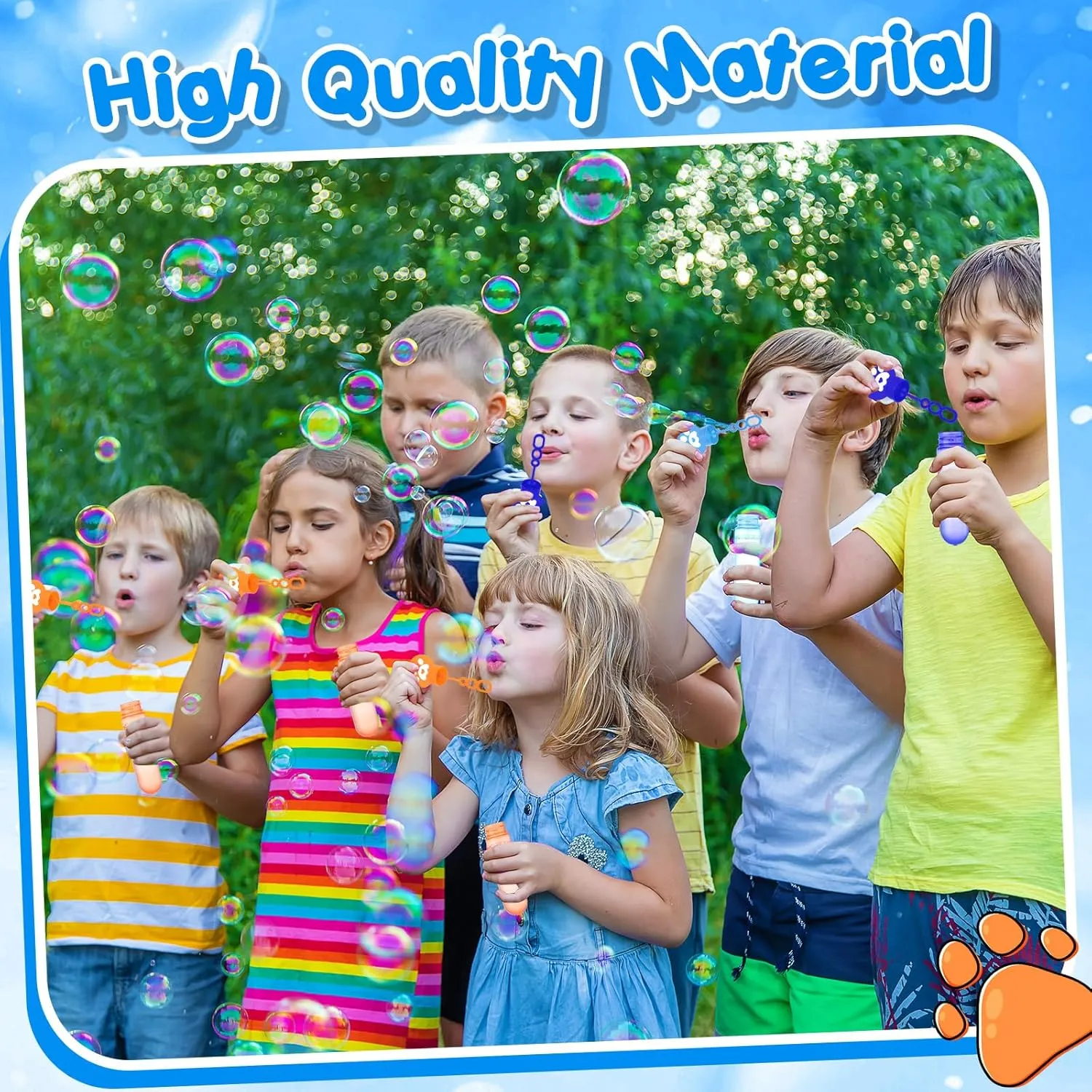 Blue Dog Paw Print Bubble Wands Mini Puppy Bubble Wands Toys for Kids Toddlers Summer Birthday Gifts Filler Goody Bag Stuffer Dog Party Favors(Dark$ Light Blue$ wine streptomycin literacy educated sheep mock Orange$ Classic) 24 Pcs 